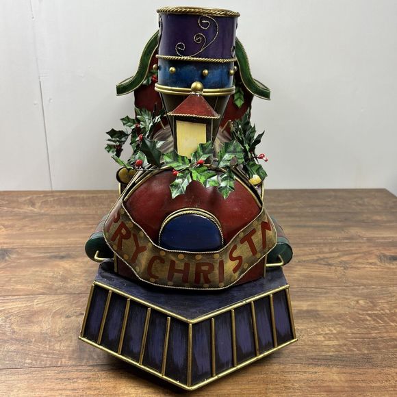 Grandeur Noel Tin Christmas‎ Locomotive Engine Collectors Edition Train w/ Box - Picture 3 of 16